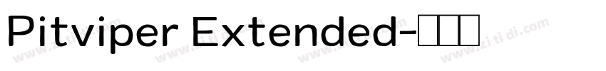 Pitviper Extended字体转换